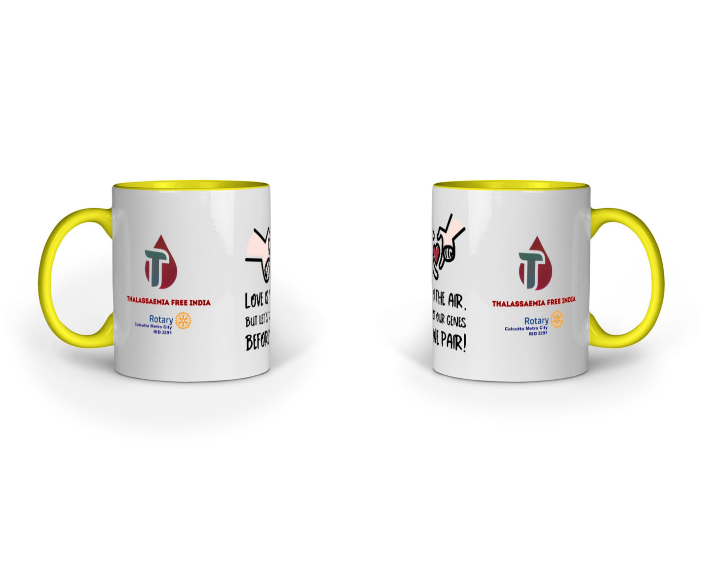 330 ml Rotary Club Thalassaemia Awareness Mug – Get Tested, Save Lives (8 colours)