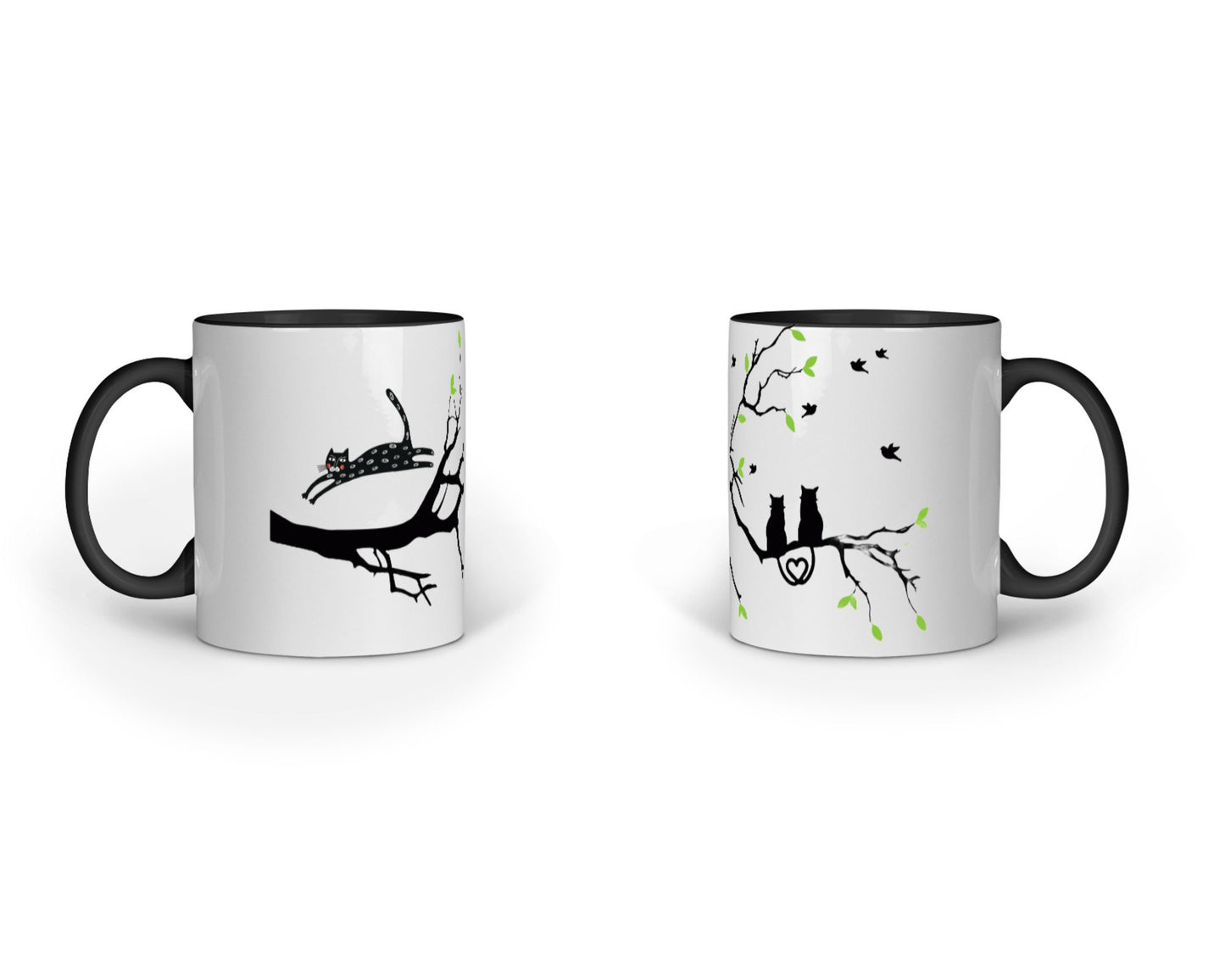 330 ml Coffee Mug - MEOWs on a Tree (5 colours)