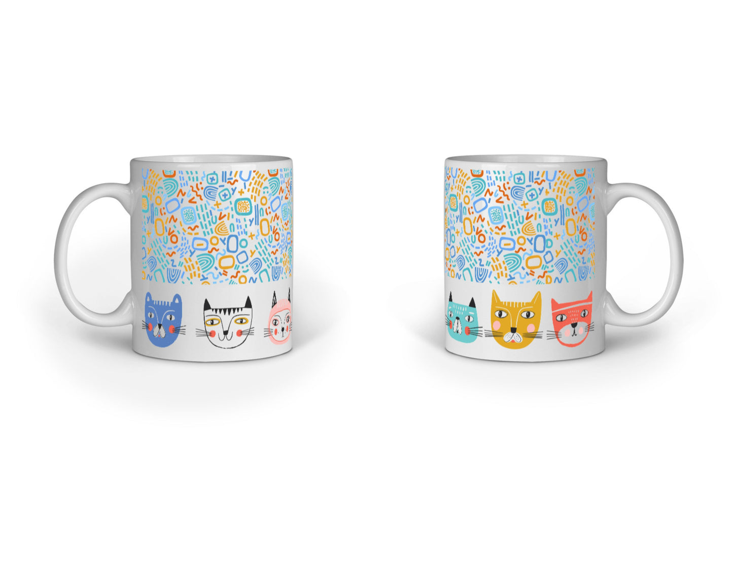 330 ml Coffee Mug - Meow Mash Up (6 colours)