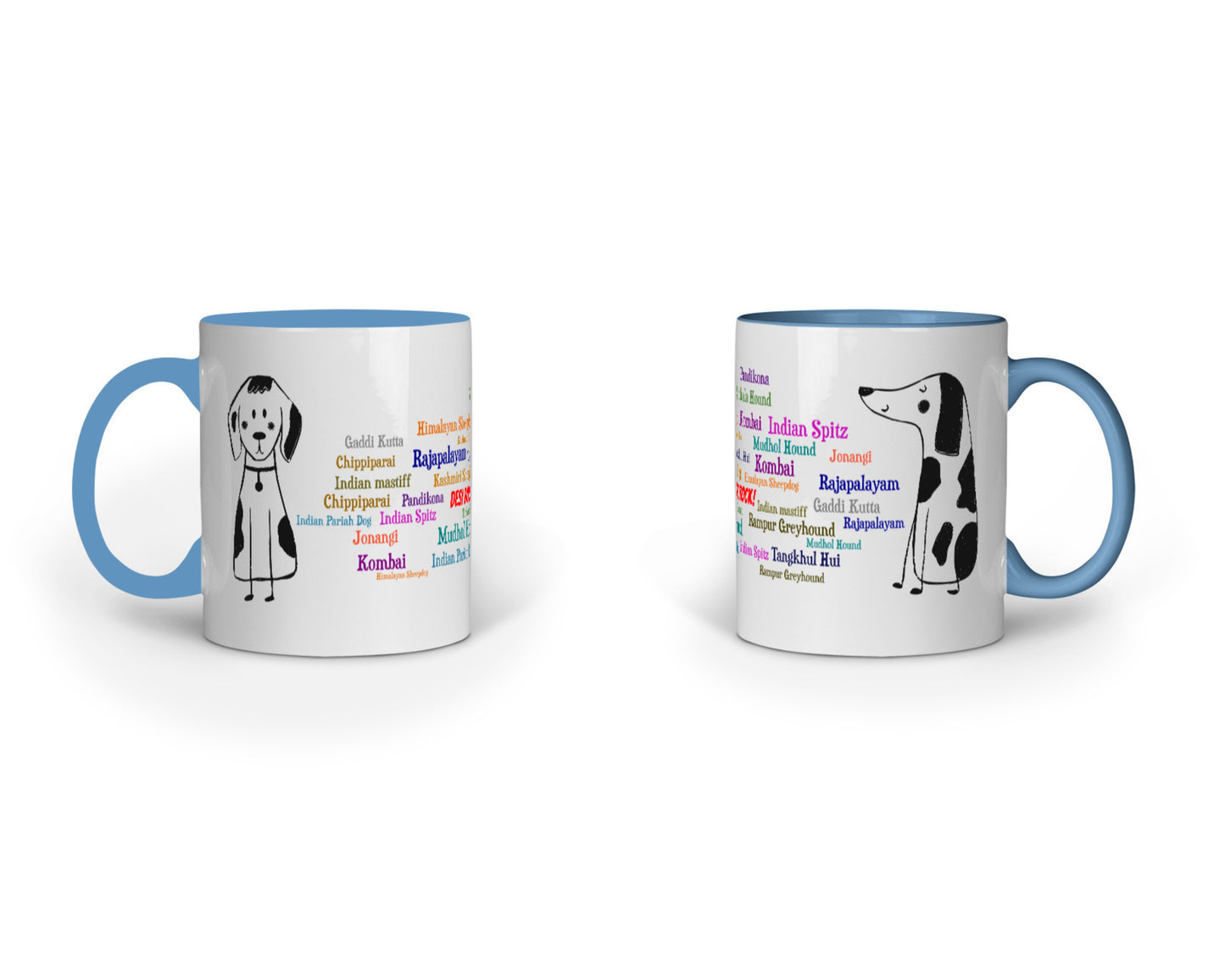 330 ml Coffee Mug - Desi Dogs Rock! (7 colours)