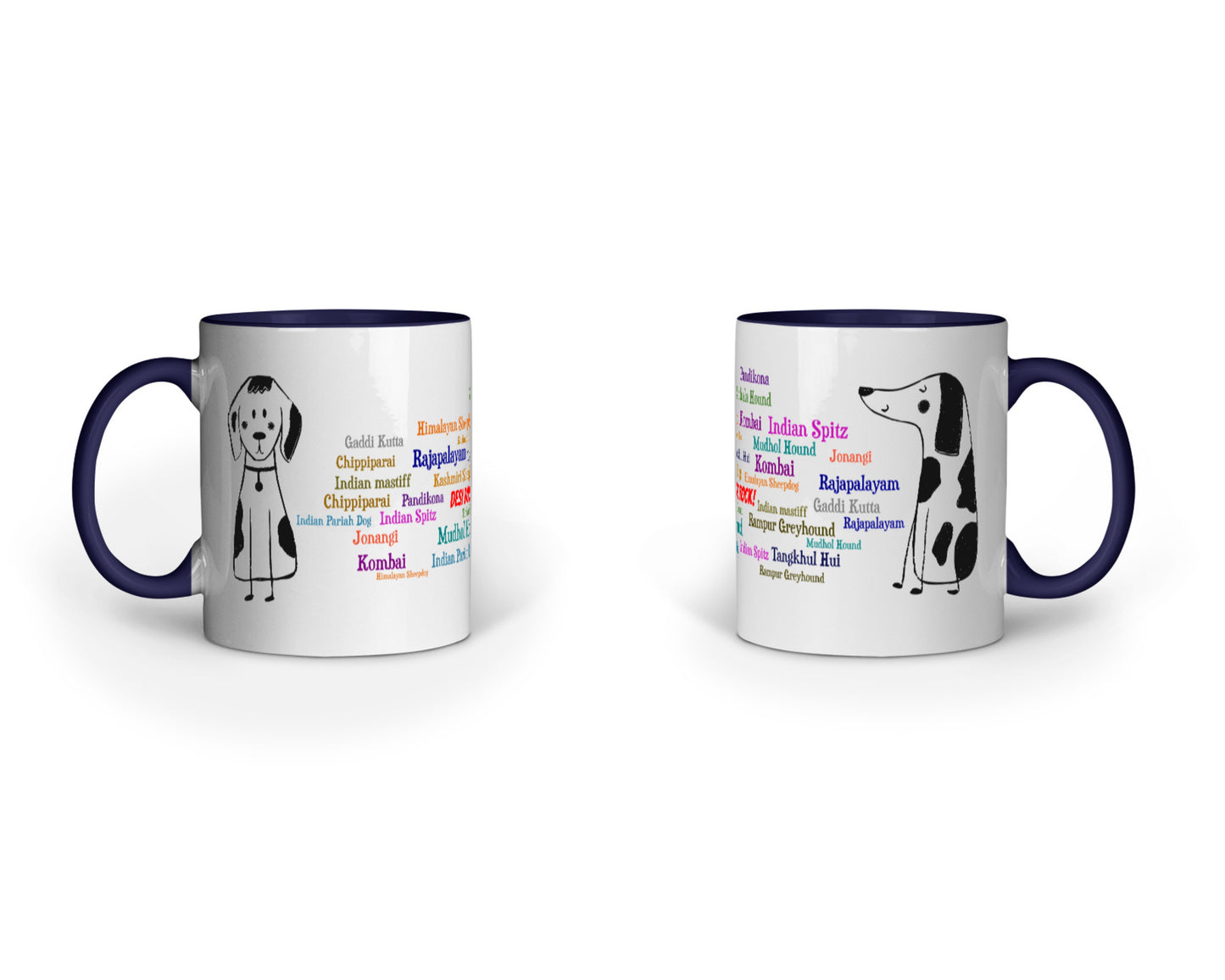 330 ml Coffee Mug - Desi Dogs Rock! (7 colours)