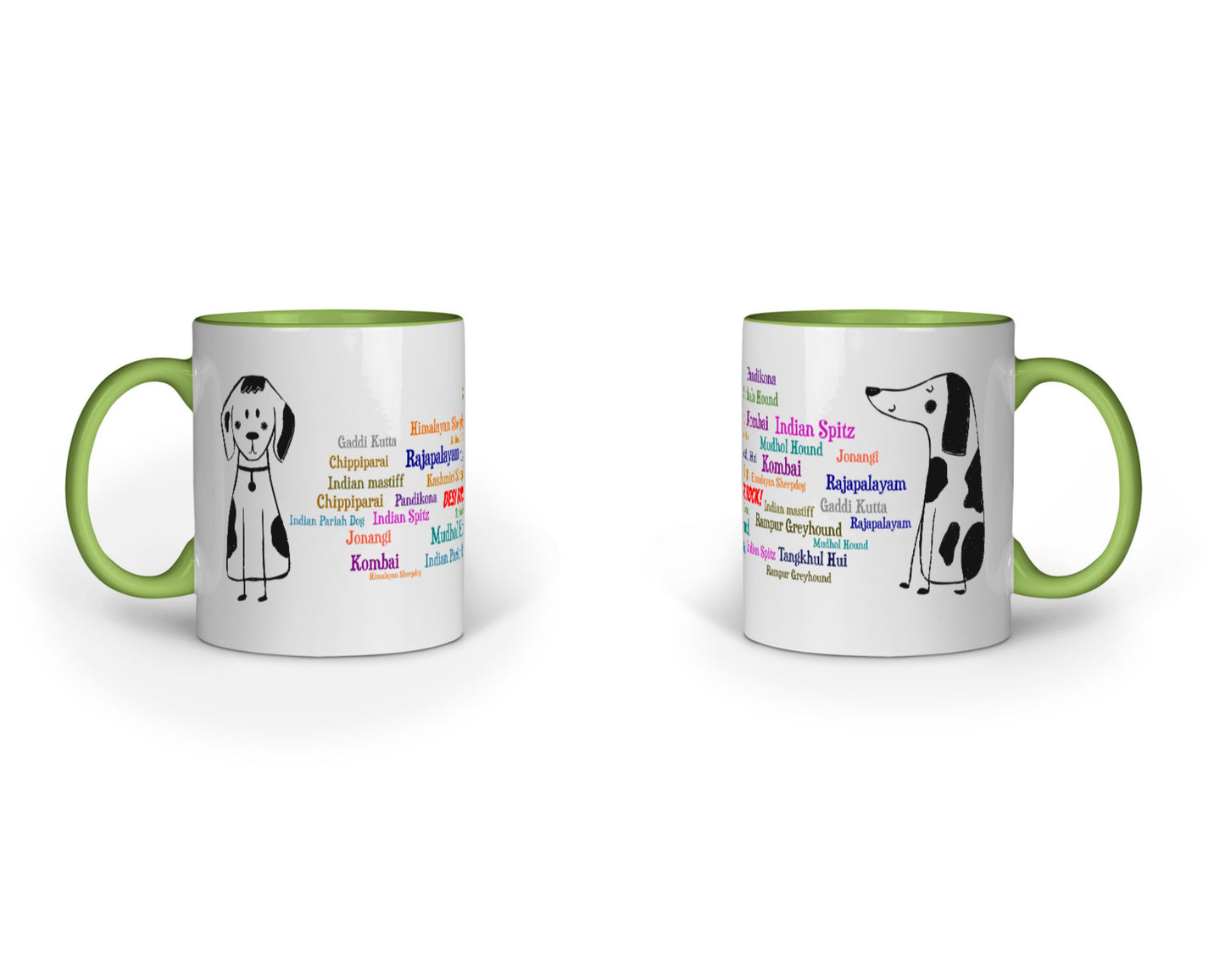 330 ml Coffee Mug - Desi Dogs Rock! (7 colours)