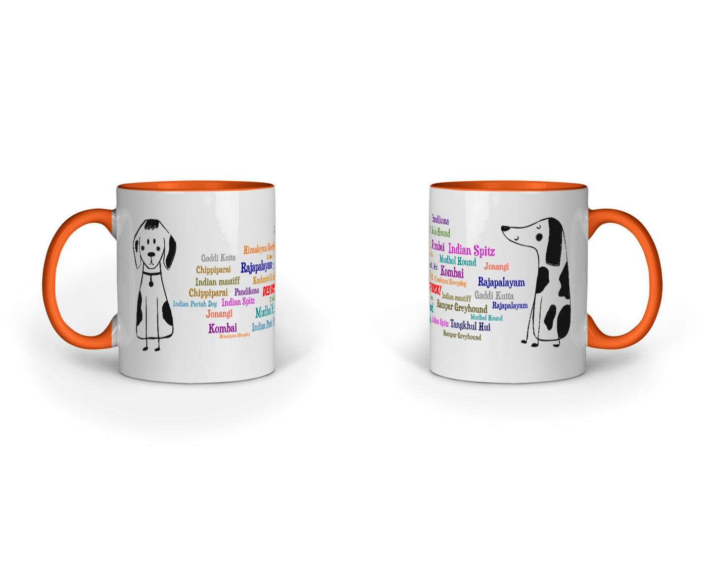 330 ml Coffee Mug - Desi Dogs Rock! (7 colours)