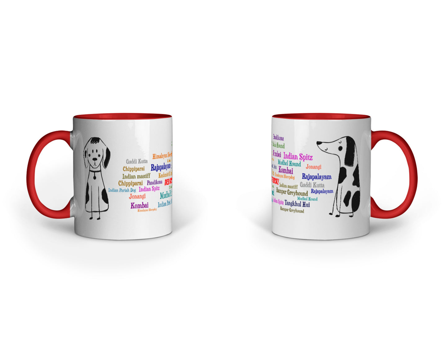 330 ml Coffee Mug - Desi Dogs Rock! (7 colours)