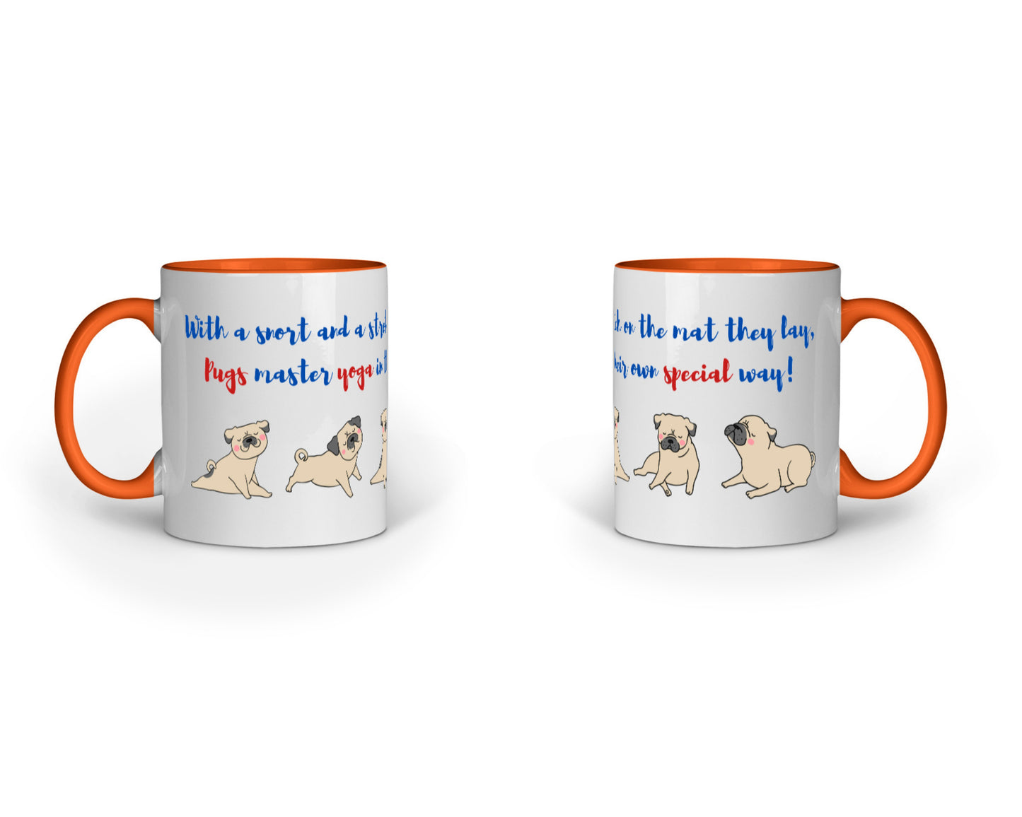 330 ml Coffee Mug - Puggy Yogi (7 colours)