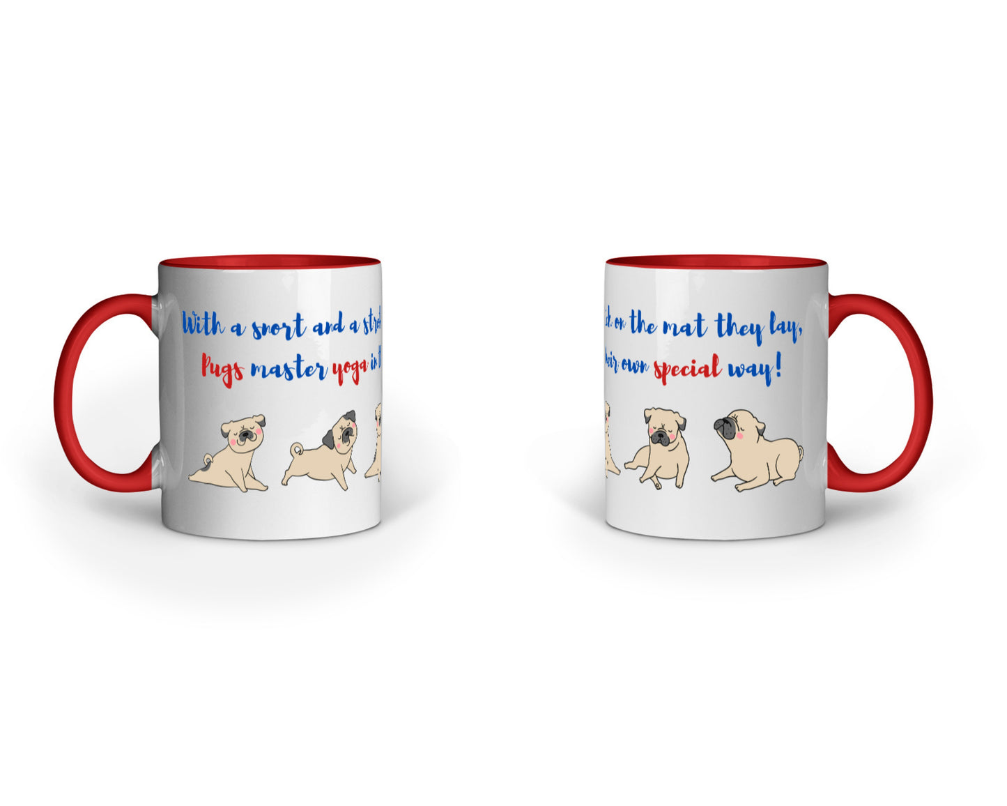 330 ml Coffee Mug - Puggy Yogi (7 colours)