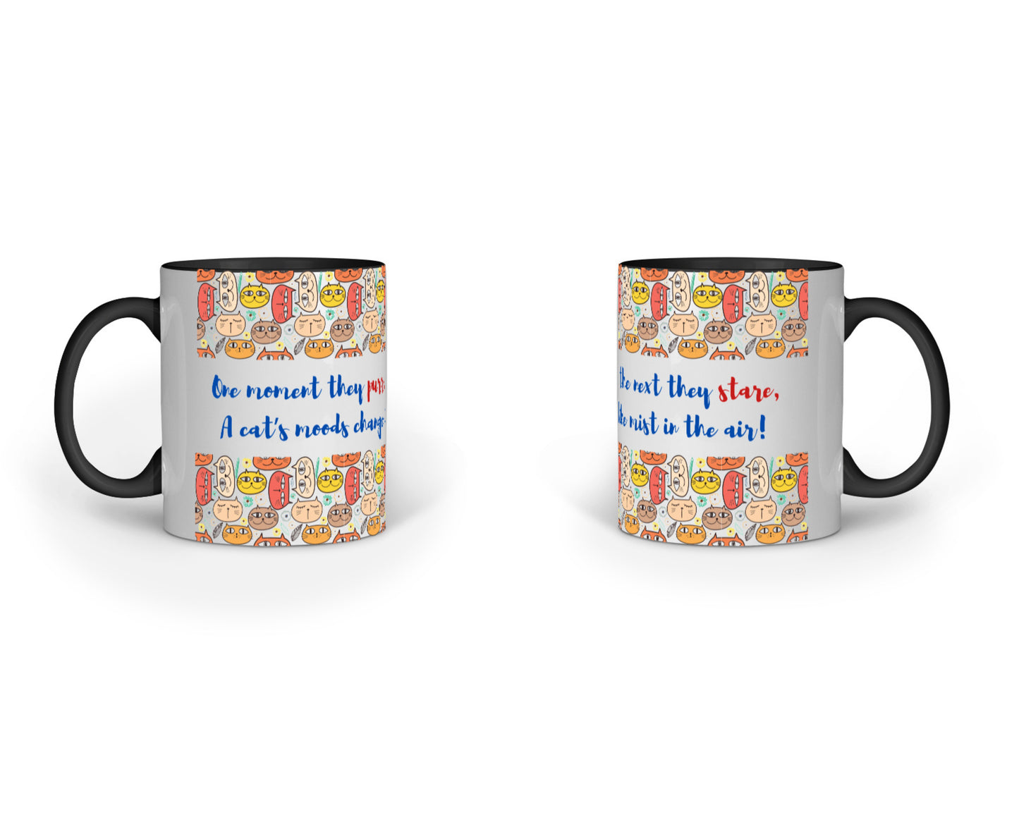 330 ml Coffee Mug - Catty Moods (7 colours)