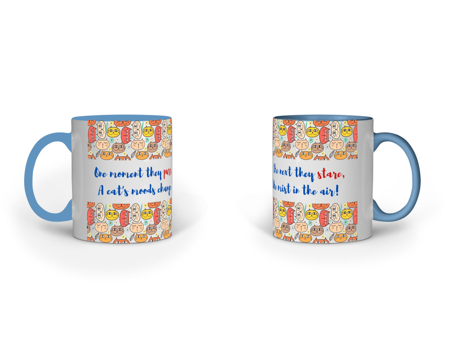 330 ml Coffee Mug - Catty Moods (7 colours)