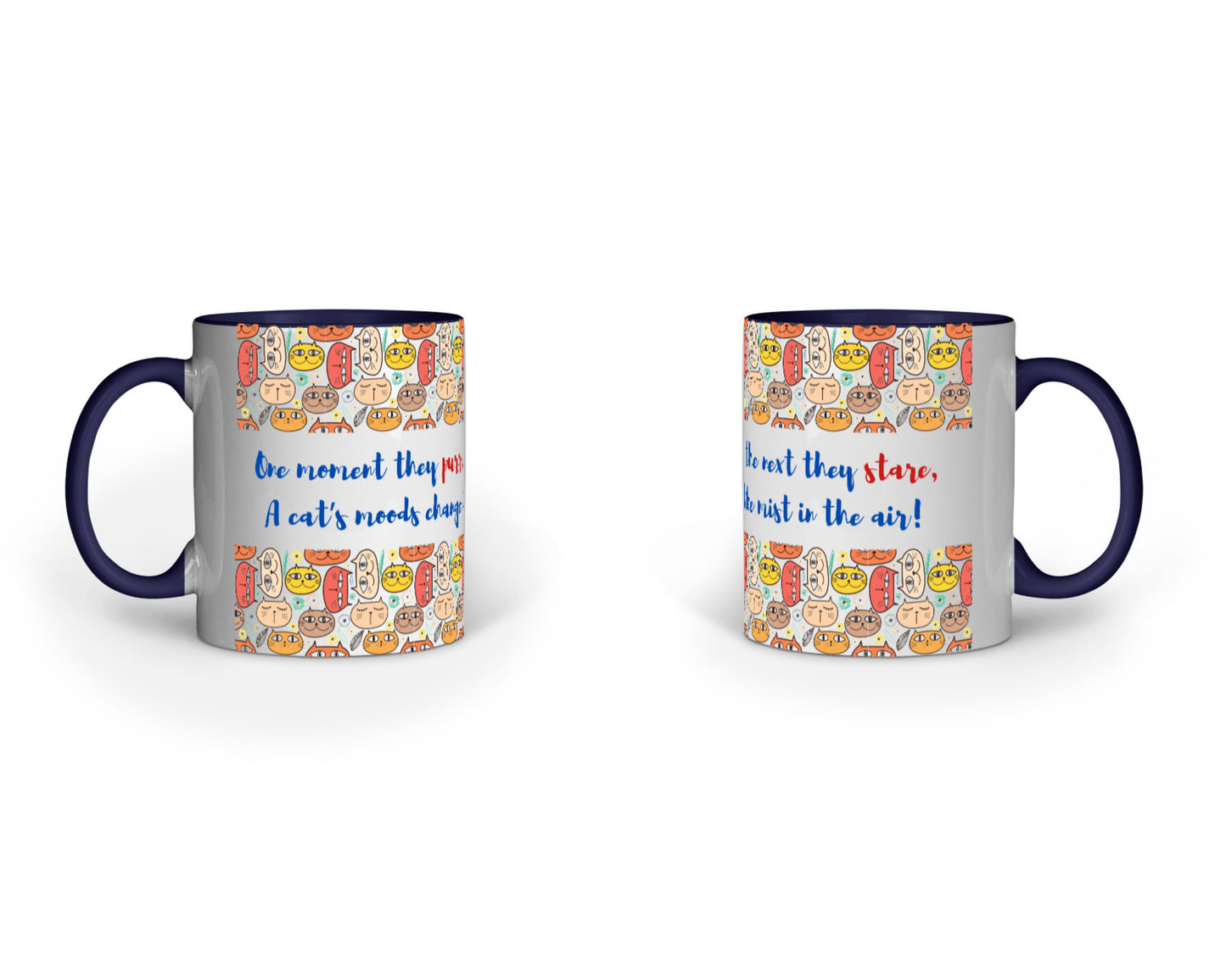 330 ml Coffee Mug - Catty Moods (7 colours)