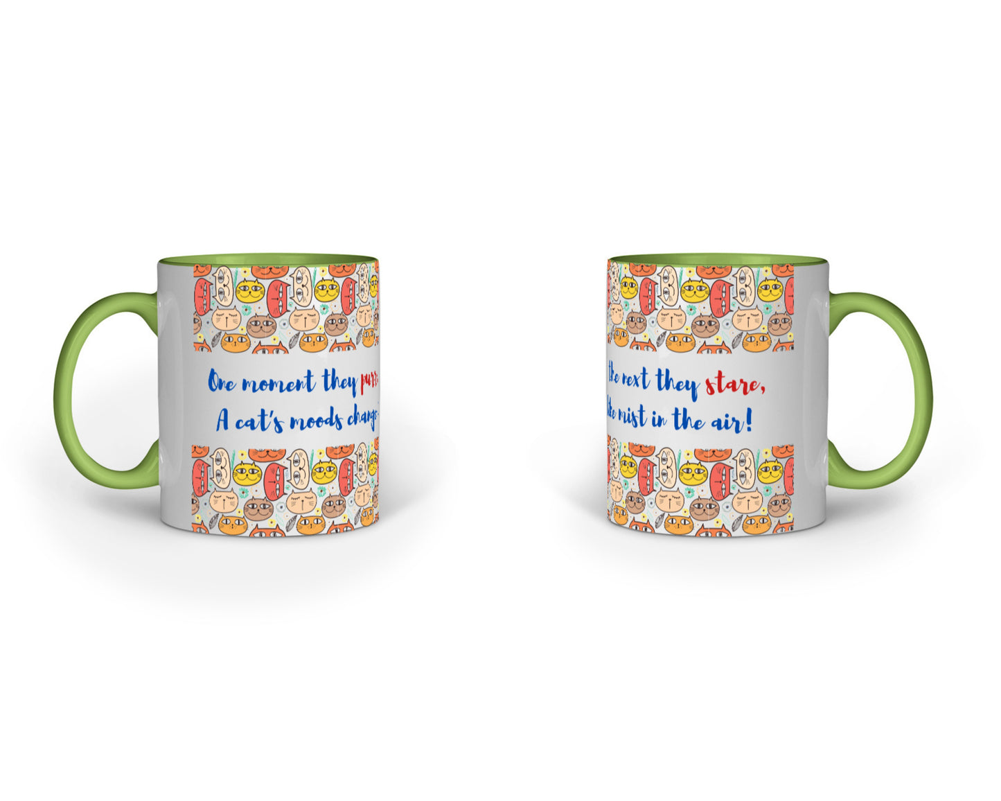 330 ml Coffee Mug - Catty Moods (7 colours)