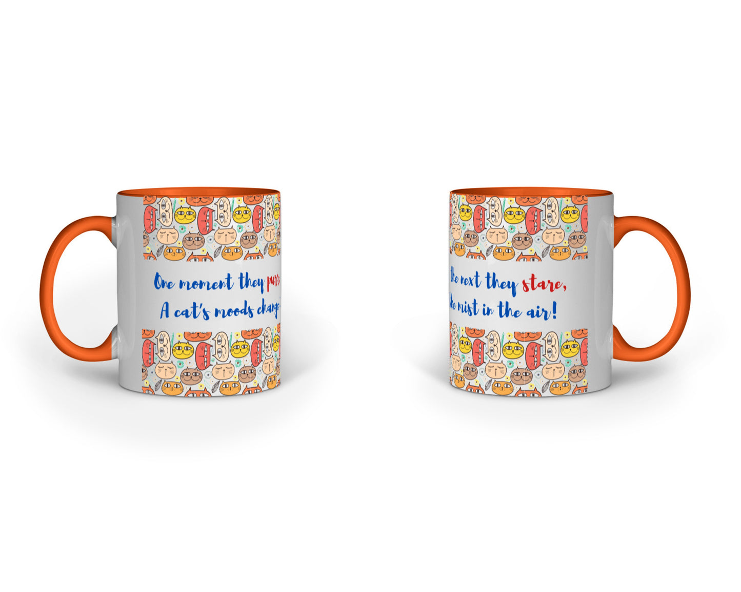330 ml Coffee Mug - Catty Moods (7 colours)
