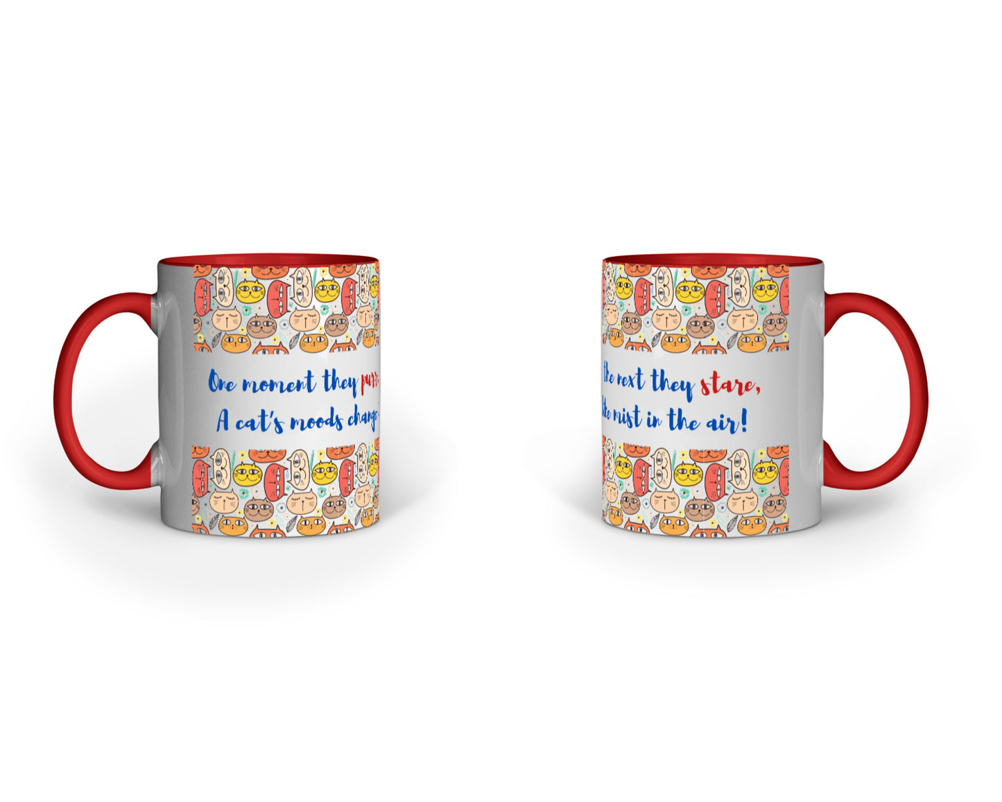 330 ml Coffee Mug - Catty Moods (7 colours)