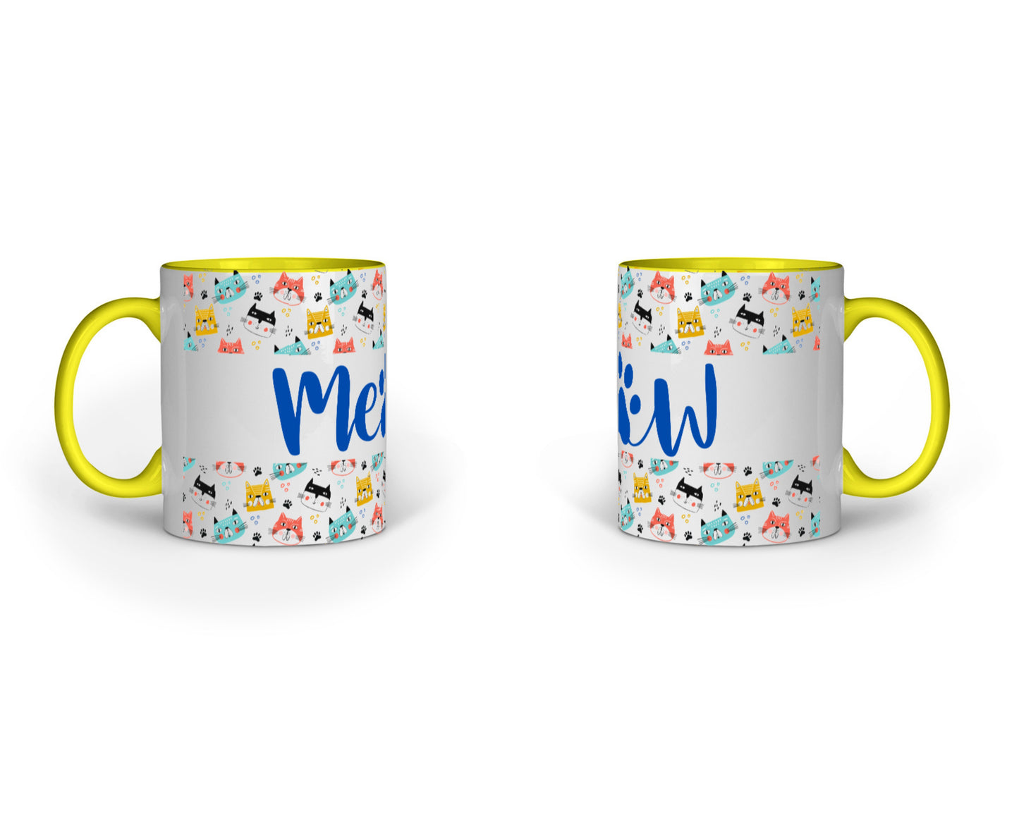 330 ml Coffee Mug - MEOW Faces (7 colours)