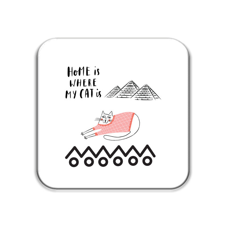 Coasters - Home is where my CAT is