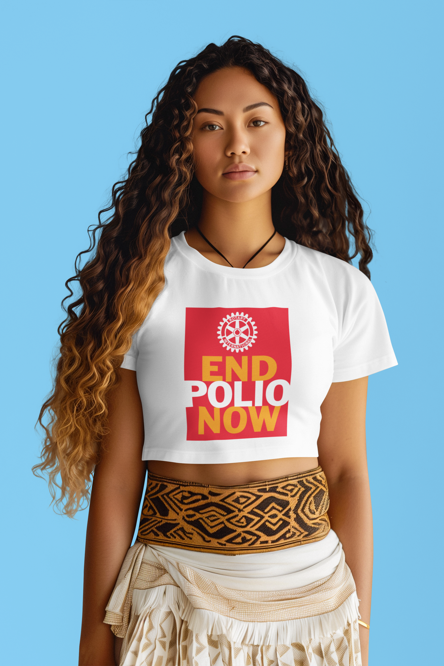 Rotary Crop Top - End Polio Now, Create Awareness, Support Rotary’s Mission (5 colours x 6 sizes)