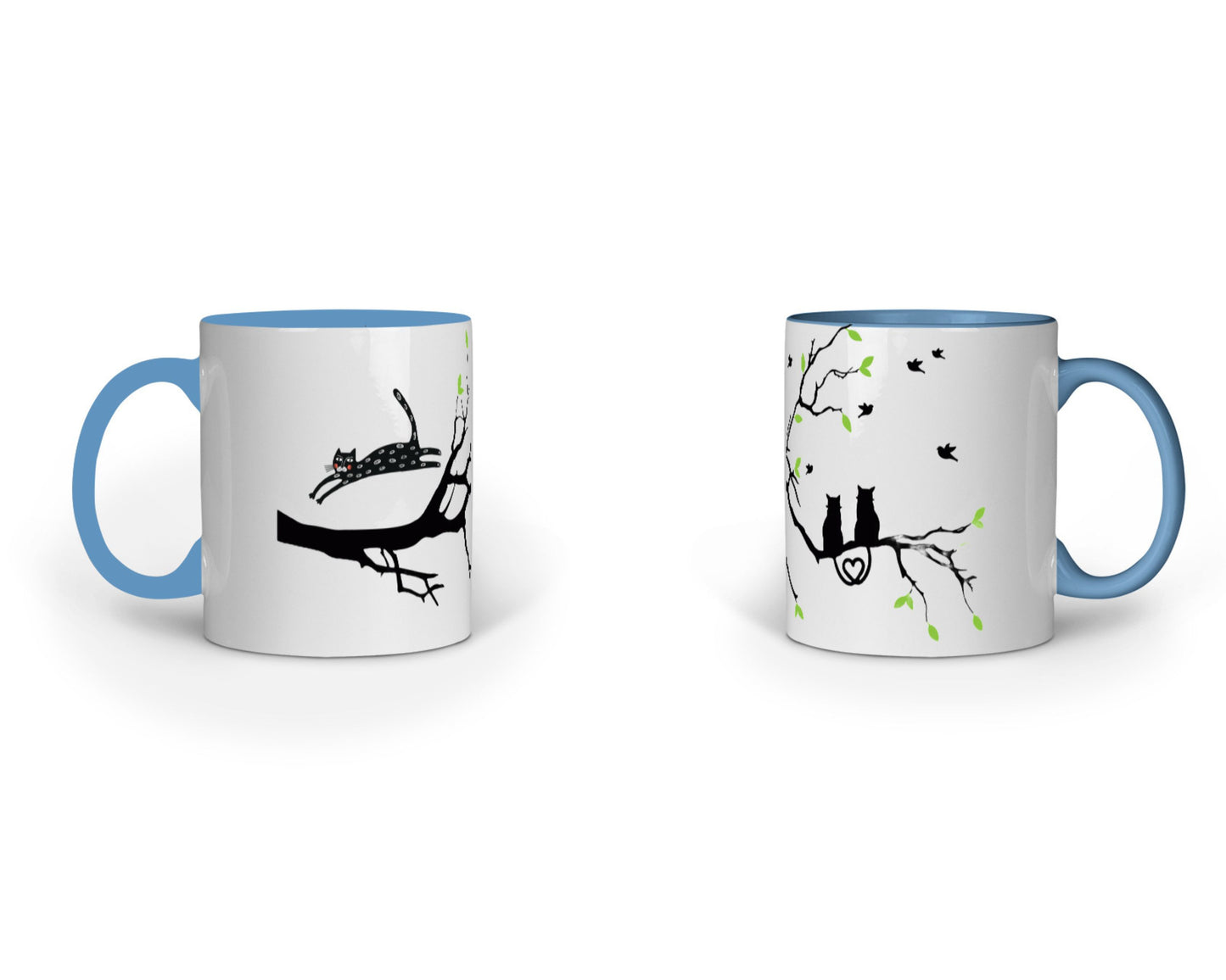 330 ml Coffee Mug - MEOWs on a Tree (5 colours)
