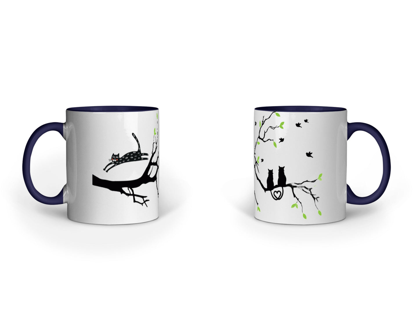 330 ml Coffee Mug - MEOWs on a Tree (5 colours)