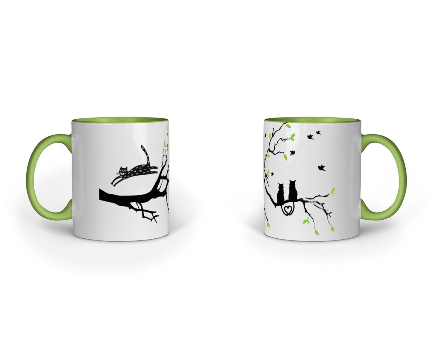 330 ml Coffee Mug - MEOWs on a Tree (5 colours)