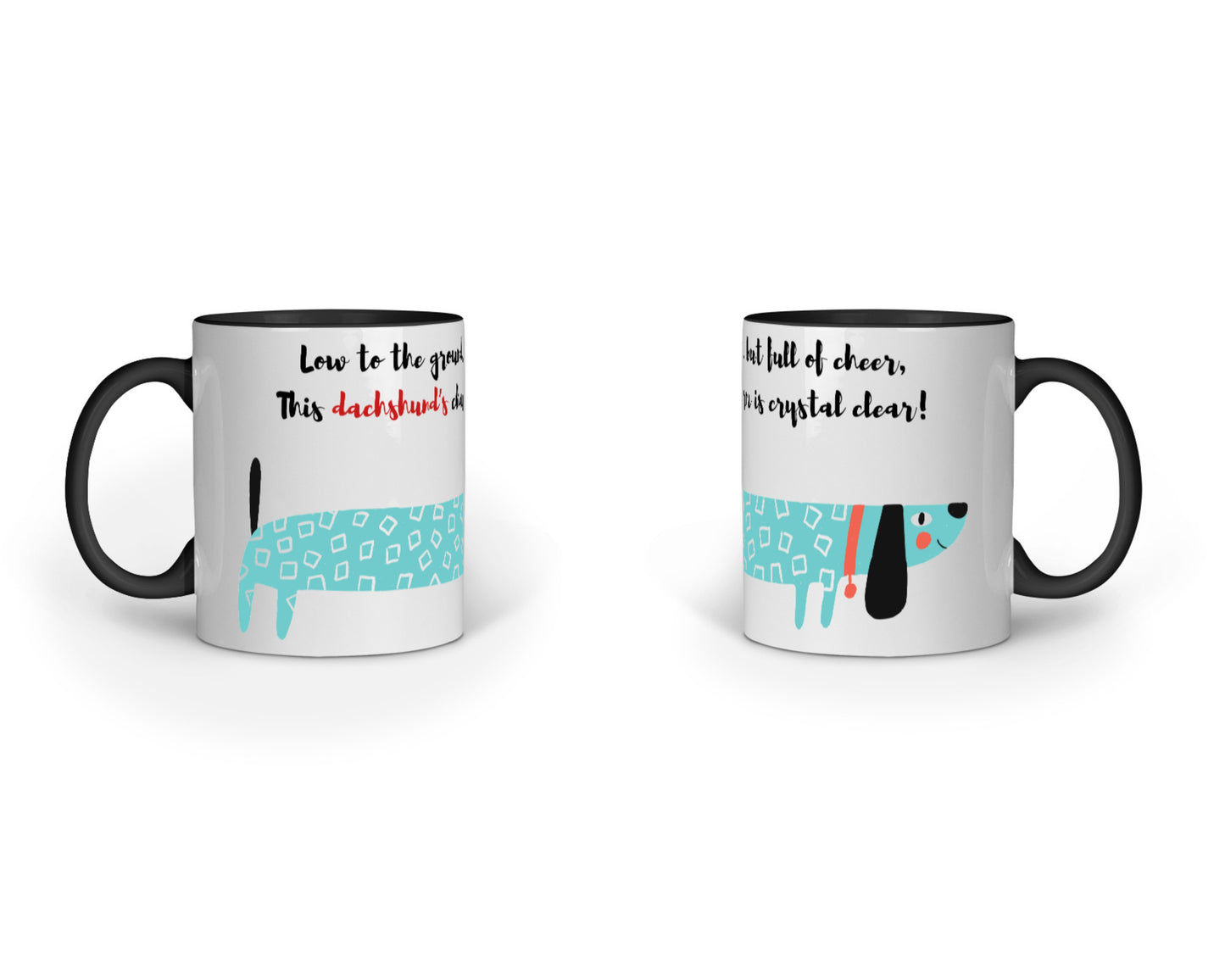 330 ml Coffee Mug - Dachshund Charm (6 colours)