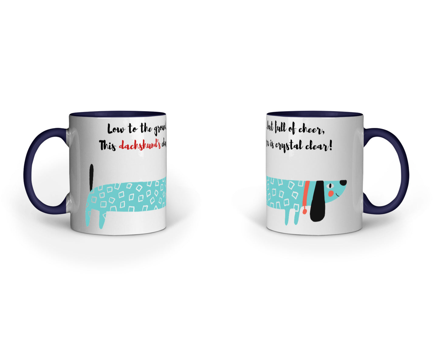 330 ml Coffee Mug - Dachshund Charm (6 colours)