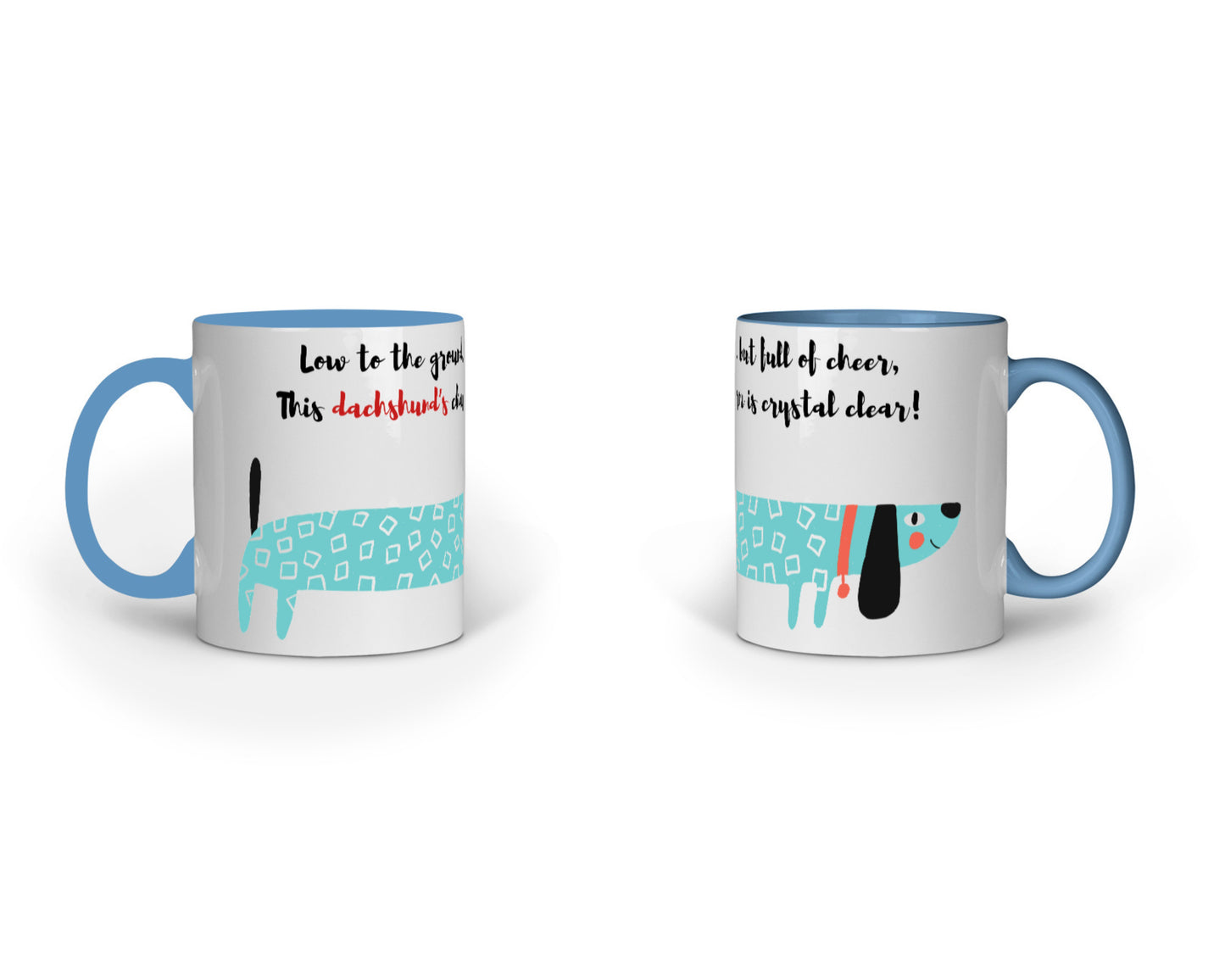 330 ml Coffee Mug - Dachshund Charm (6 colours)