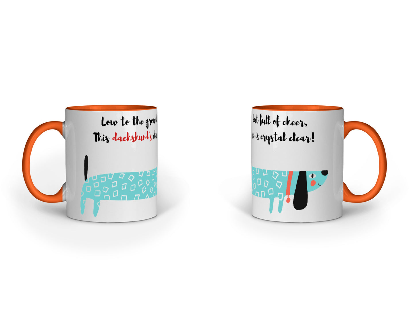 330 ml Coffee Mug - Dachshund Charm (6 colours)