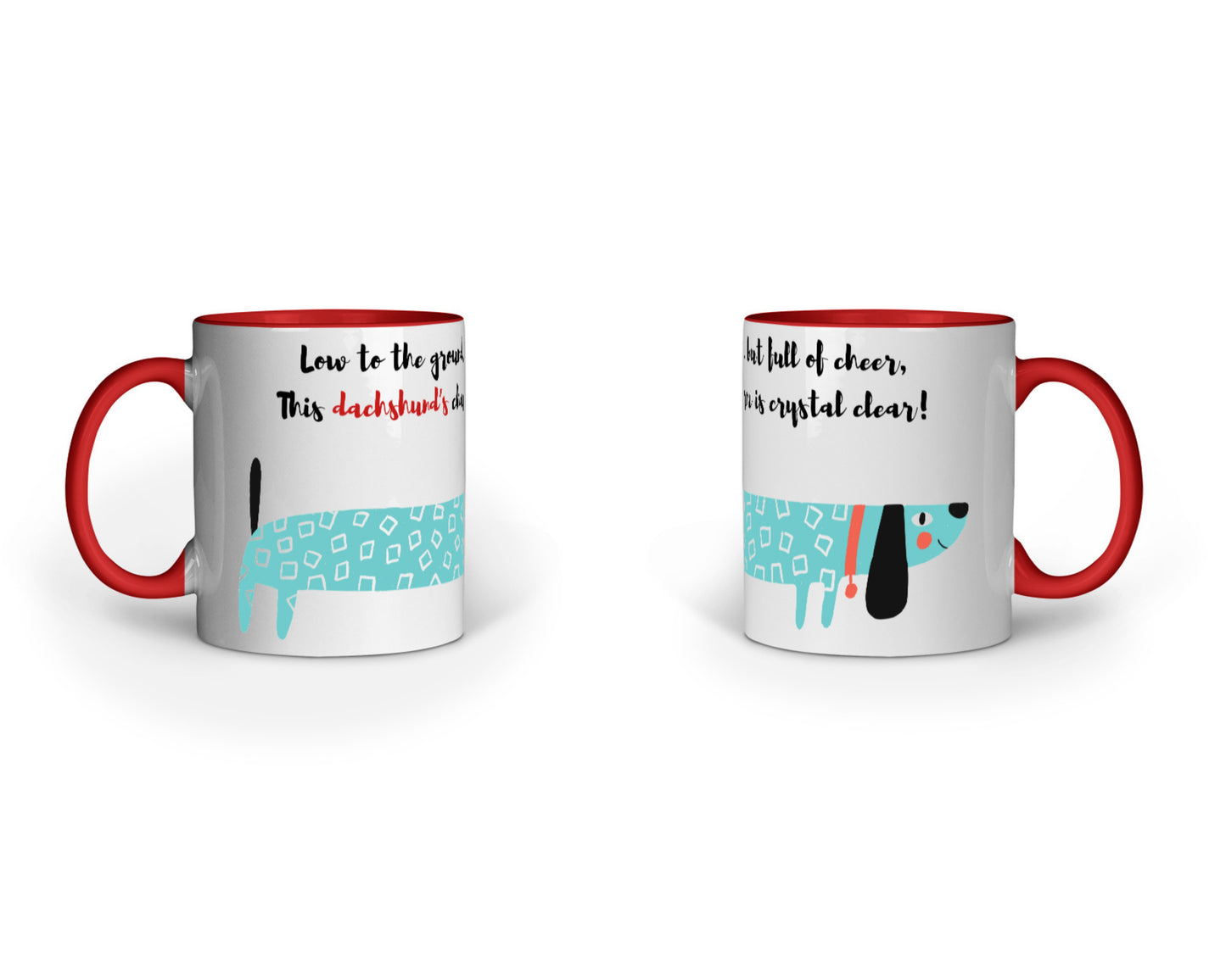330 ml Coffee Mug - Dachshund Charm (6 colours)