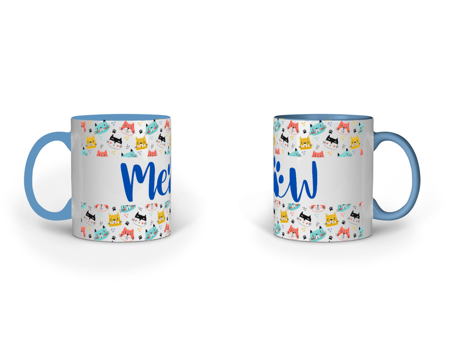 330 ml Coffee Mug - MEOW Faces (7 colours)