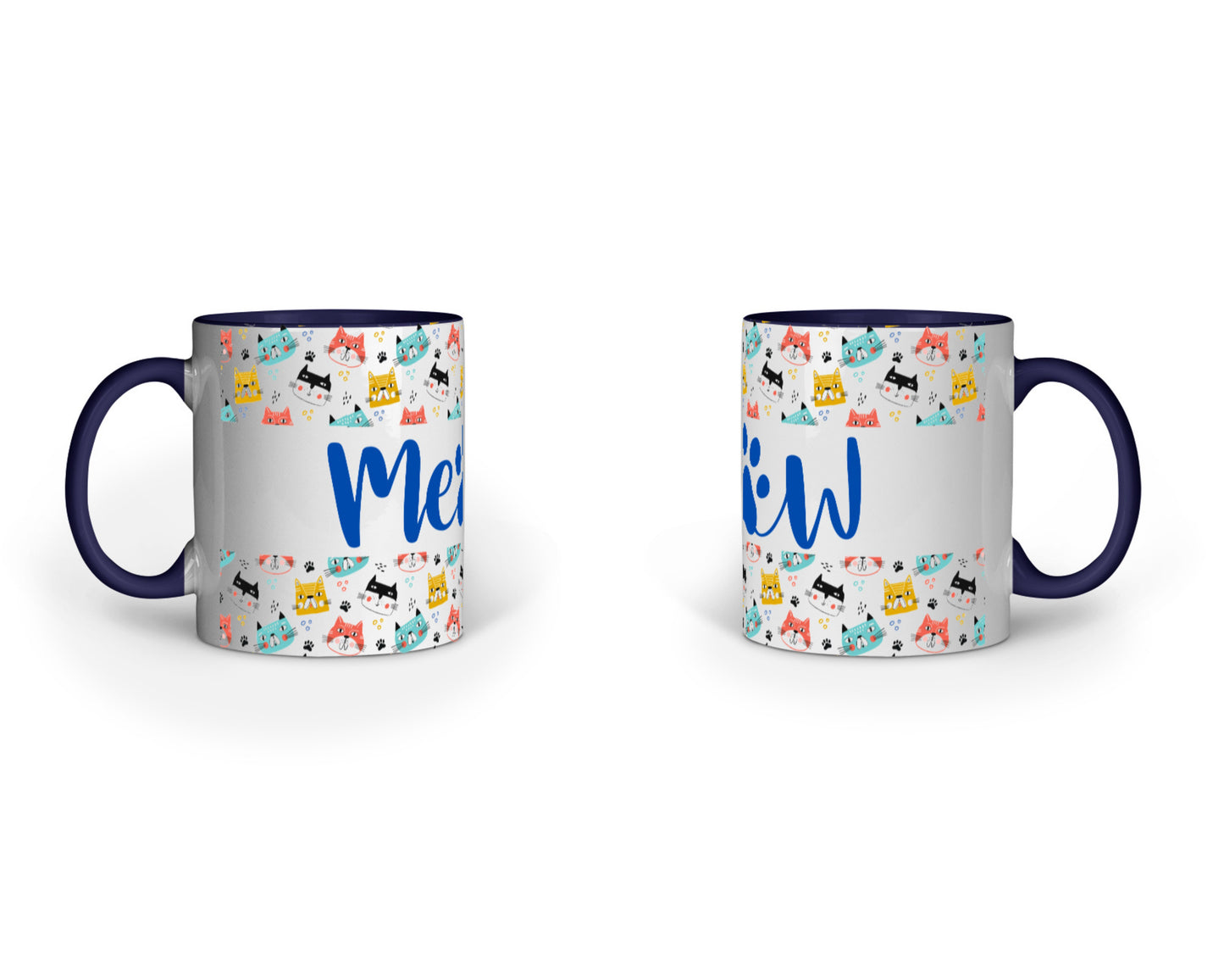 330 ml Coffee Mug - MEOW Faces (7 colours)