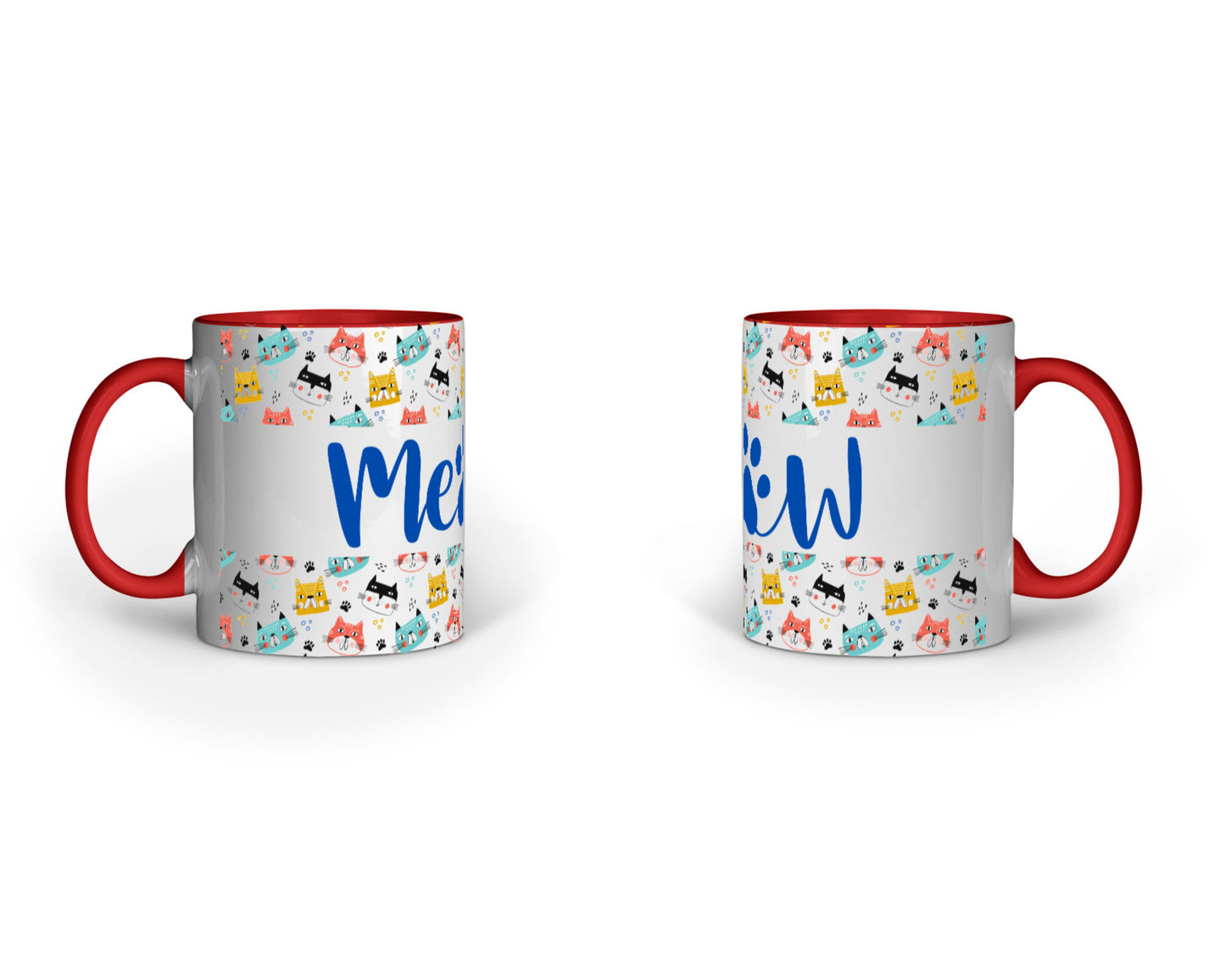 330 ml Coffee Mug - MEOW Faces (7 colours)