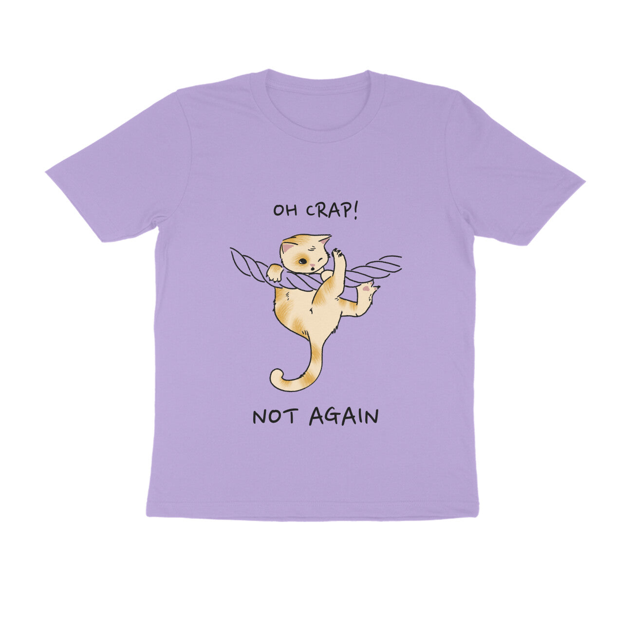 Women's Oh Crap! Not Again Kitten Graphic T-Shirt, 100% Cotton, Regular Fit (5 colours x 8 sizes)