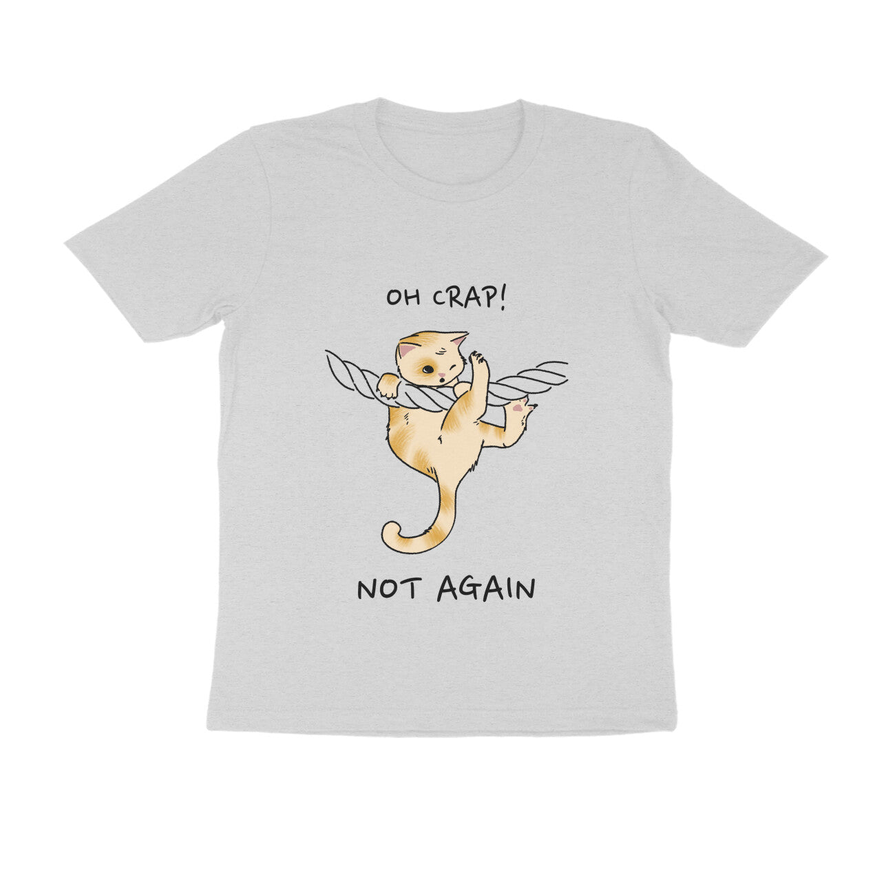 Women's Oh Crap! Not Again Kitten Graphic T-Shirt, 100% Cotton, Regular Fit (5 colours x 8 sizes)