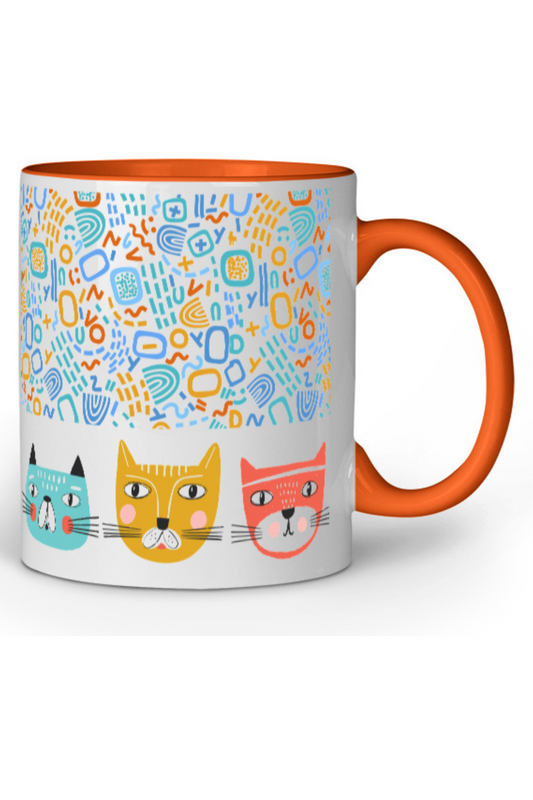 330 ml Coffee Mug - Meow Mash Up (6 colours)