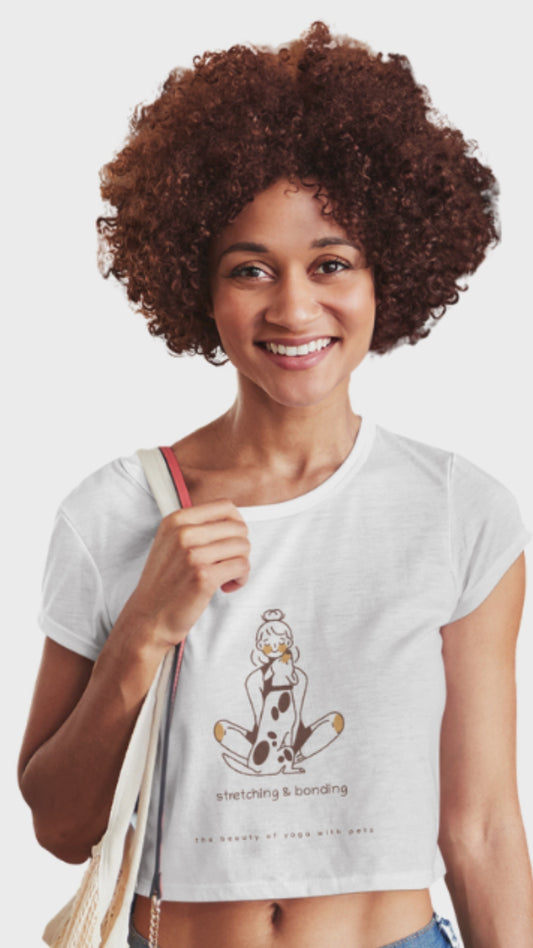 Women’s yoga with dog crop top Merch4Good India