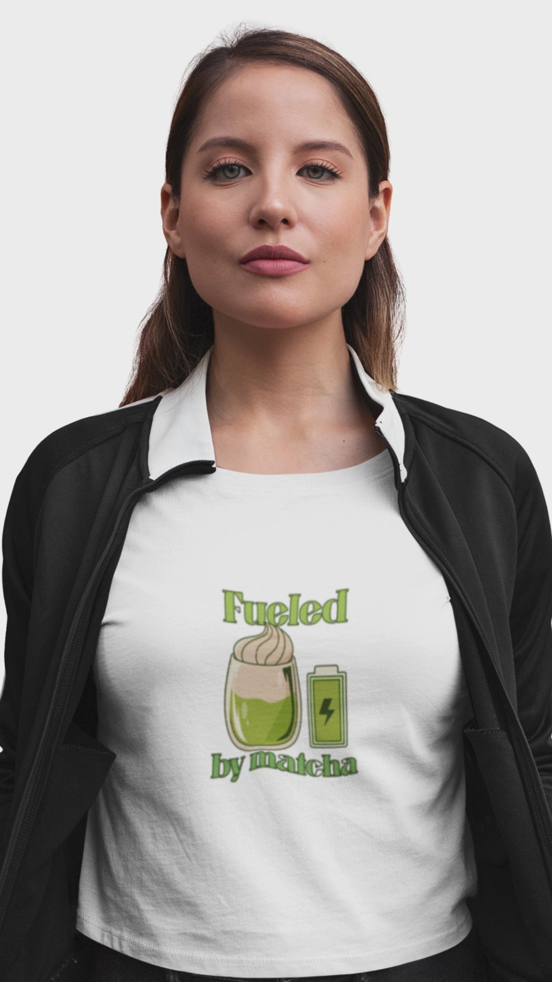 Women’s Fueled by Matcha graphic crop top by Merch4Good