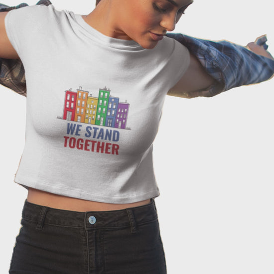 Women’s pride we stand together crop top Merch4Good India