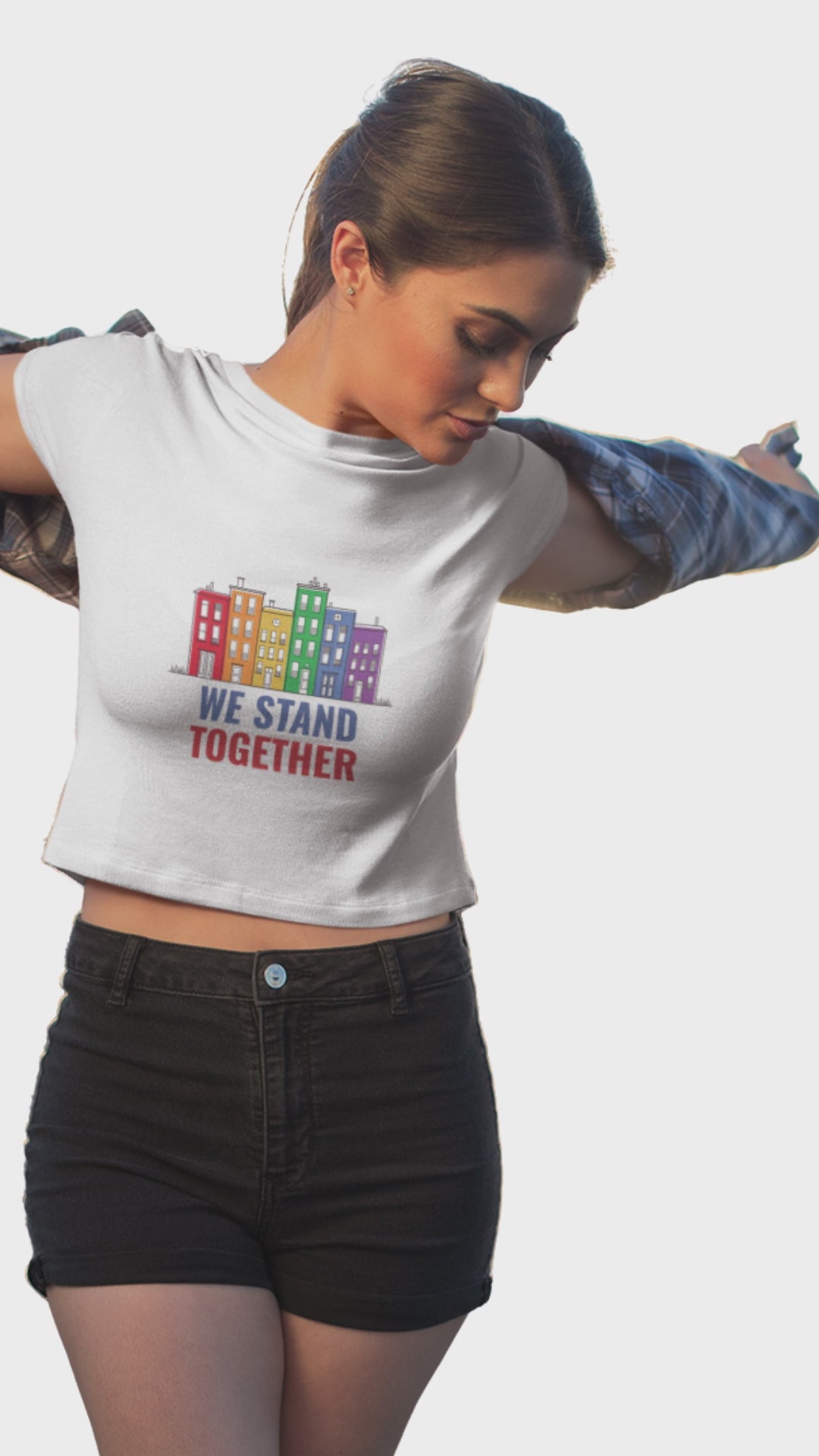 Women’s pride we stand together crop top Merch4Good India