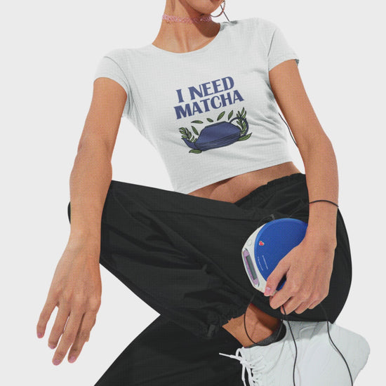 Women i need matcha crop top merch4good India