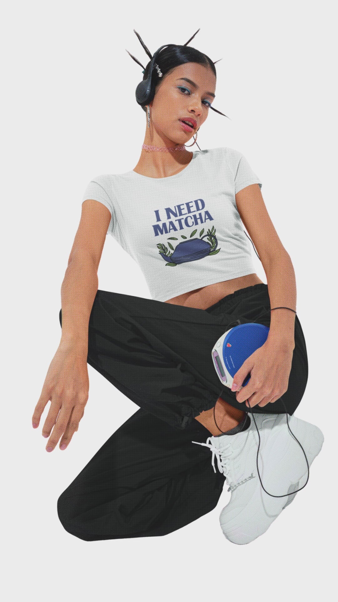 Women i need matcha crop top merch4good India