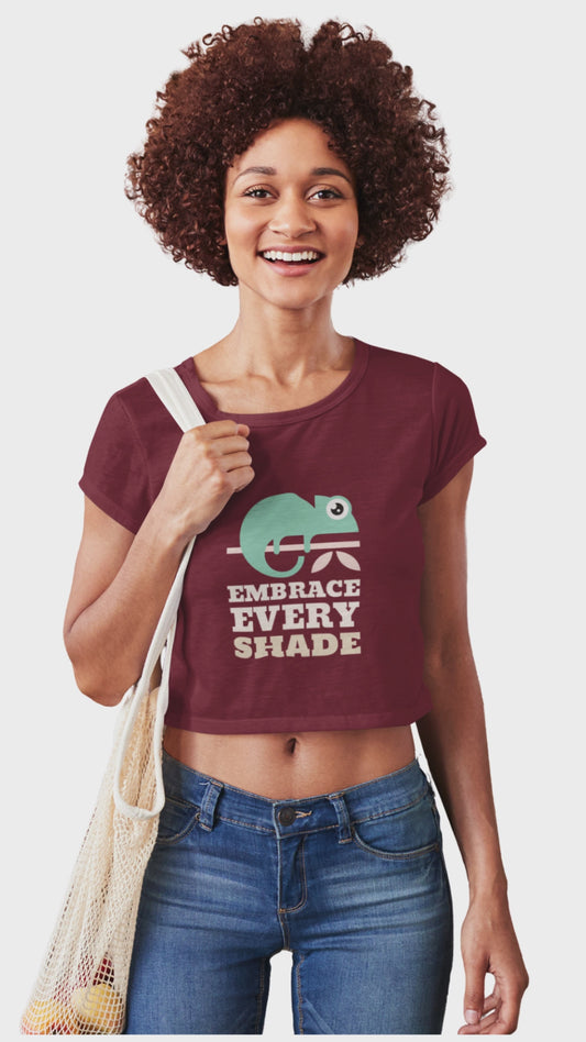 Women’s embrace every shade crop top Merch4Good India