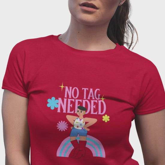 Women’s no tag needed pride crop top Merch4Good India