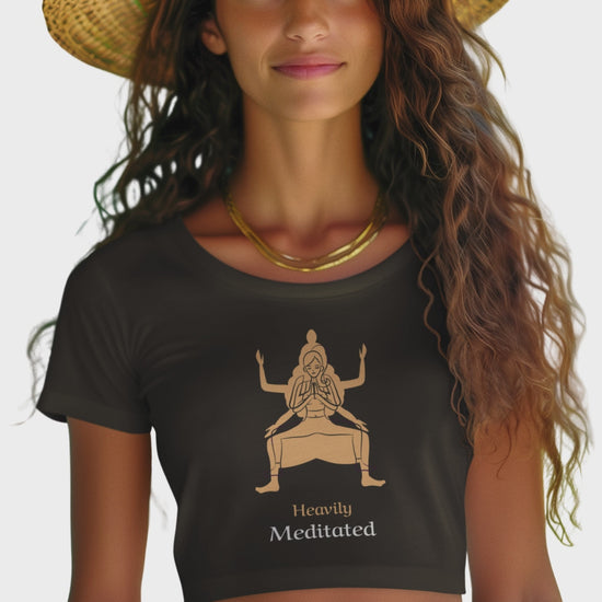 Women’s heavily meditated yoga crop top Merch4Good India