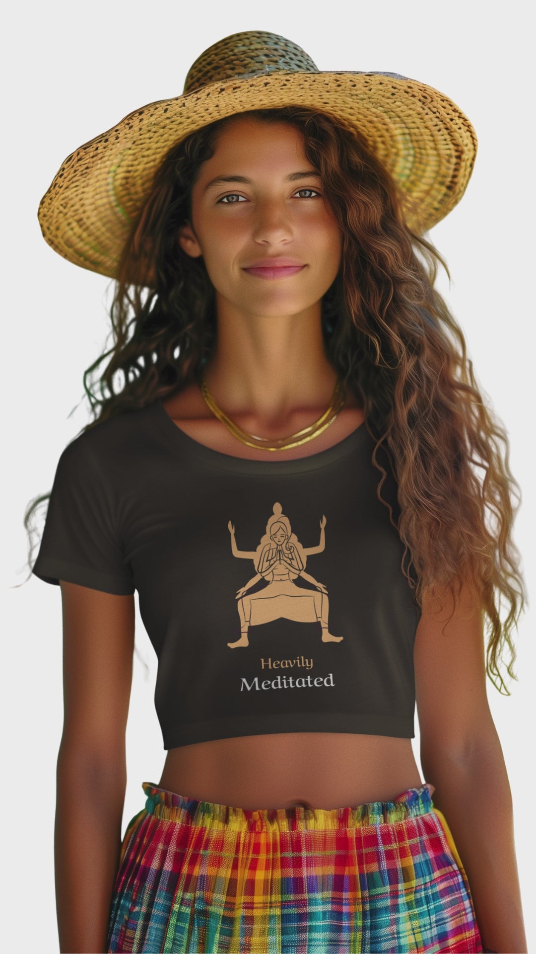 Women’s heavily meditated yoga crop top Merch4Good India